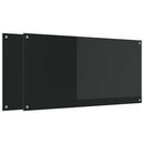vidaXL Konyhai hátfal 2 pcs Fekete 120 x 60 cm edzett üveg
