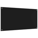 vidaXL Konyhai hátfal 2 pcs Fekete 120 x 60 cm edzett üveg
