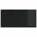 vidaXL Konyhai hátfal 2 pcs Fekete 120 x 60 cm edzett üveg
