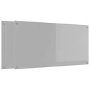 vidaXL Konyhai hátfal 2 pcs Világosszürke 120 x 60 cm edzett üveg