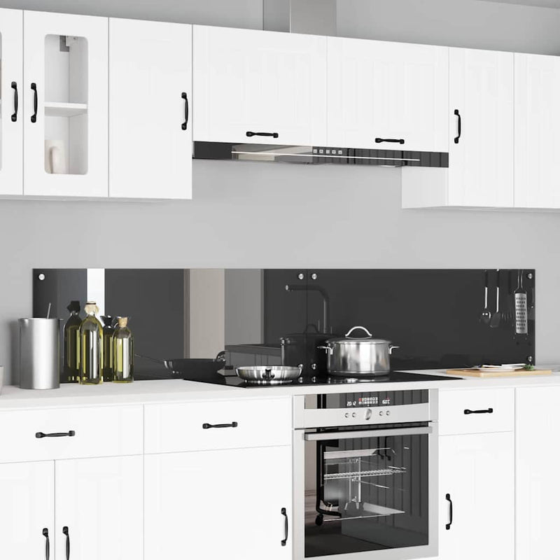 vidaXL Konyhai splashback 2 pcs Sötétszürke 110 x 40 cm edzett üveg