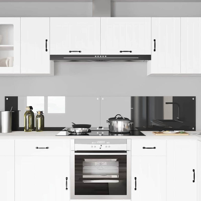 vidaXL Konyhai splashback 2 pcs Sötétszürke 110 x 40 cm edzett üveg