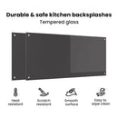 vidaXL Konyhai hátfal 2 pcs Sötétszürke 110 x 50 cm edzett üveg
