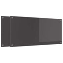 vidaXL Konyhai splashback 2 pcs Sötétszürke 110 x 50 cm edzett üveg