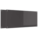 vidaXL Konyhai hátfal 2 pcs Sötétszürke 110 x 50 cm edzett üveg