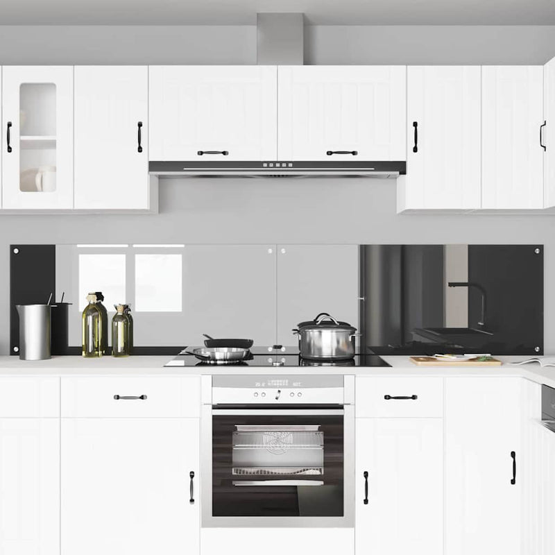 vidaXL Konyhai splashback 2 pcs Sötétszürke 120 x 50 cm edzett üveg