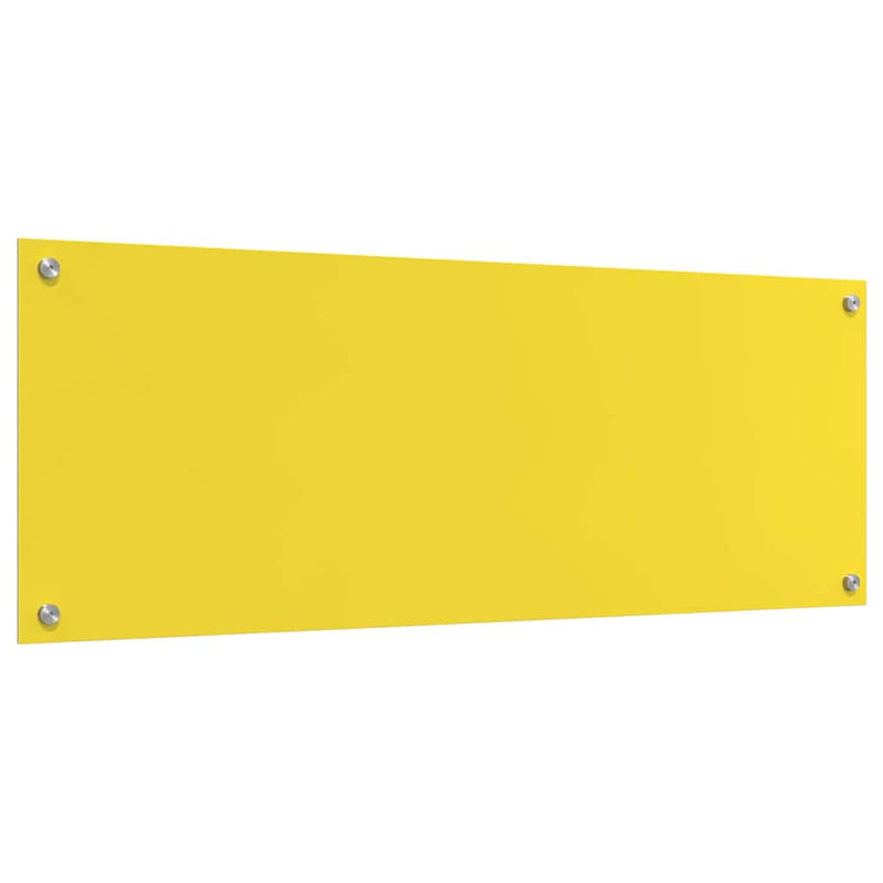 vidaXL Konyhai splashback 2 pcs Sárga 110 x 40 cm edzett üveg