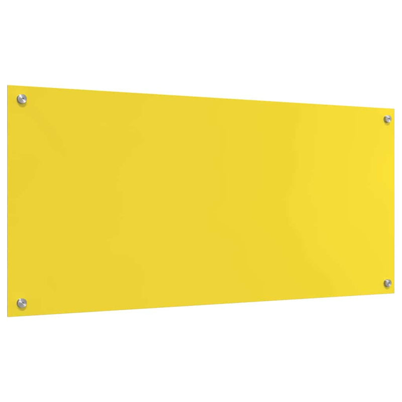 vidaXL Konyhai splashback 2 pcs Sárga 110 x 50 cm edzett üveg