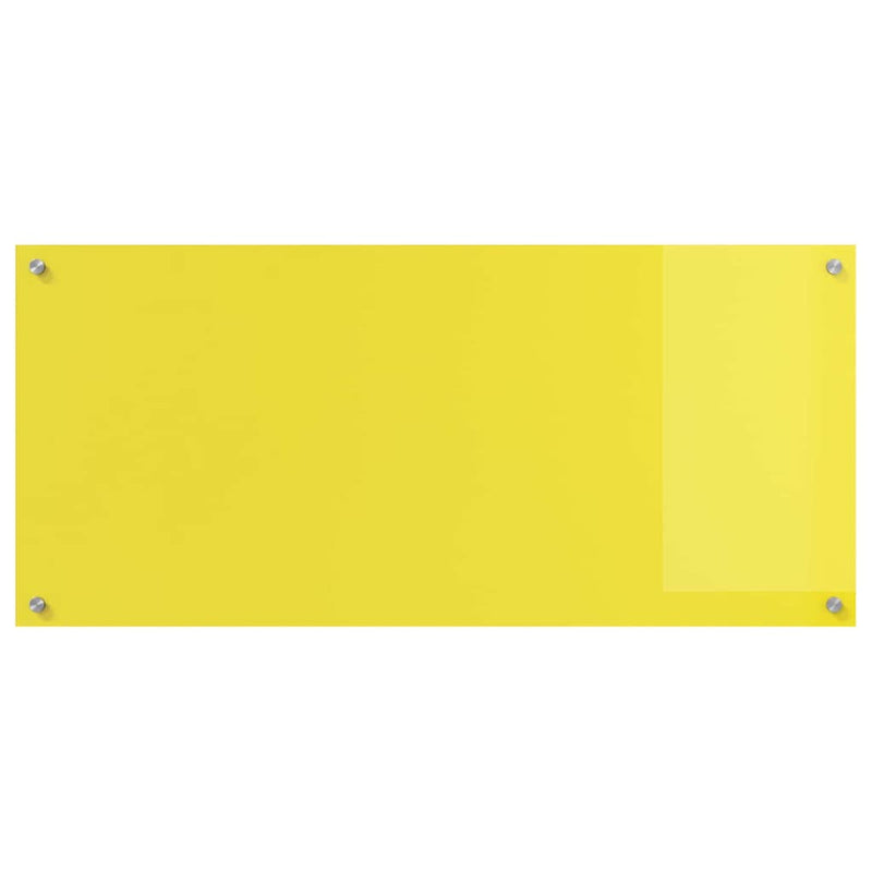 vidaXL Konyhai splashback 2 pcs Sárga 110 x 50 cm edzett üveg