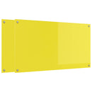 vidaXL Konyhai splashback 2 pcs Sárga 110 x 60 cm edzett üveg