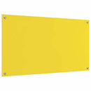 vidaXL Konyhai splashback 2 pcs Sárga 110 x 60 cm edzett üveg
