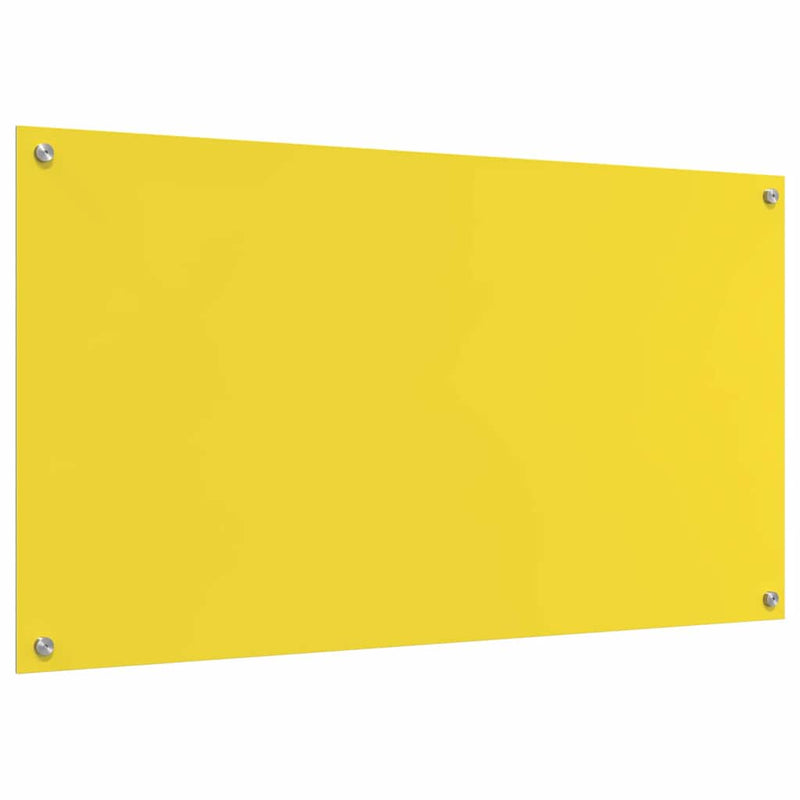 vidaXL Konyhai splashback 2 pcs Sárga 110 x 60 cm edzett üveg