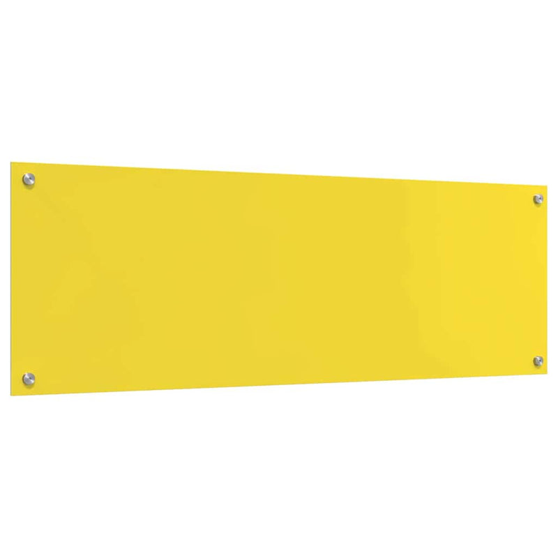 vidaXL Konyhai splashback 2 pcs Sárga 120 x 40 cm edzett üveg