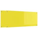 vidaXL Konyhai splashback 2 pcs Sárga 120 x 50 cm edzett üveg