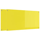 vidaXL Konyhai splashback 2 pcs Sárga 120 x 60 cm edzett üveg