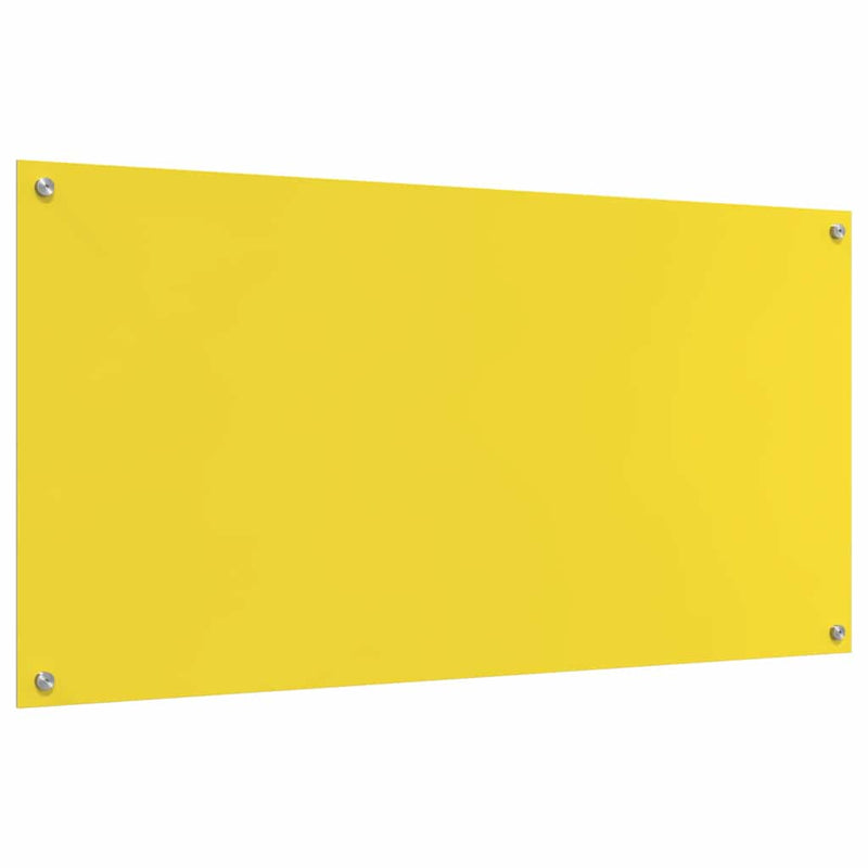 vidaXL Konyhai splashback 2 pcs Sárga 120 x 60 cm edzett üveg
