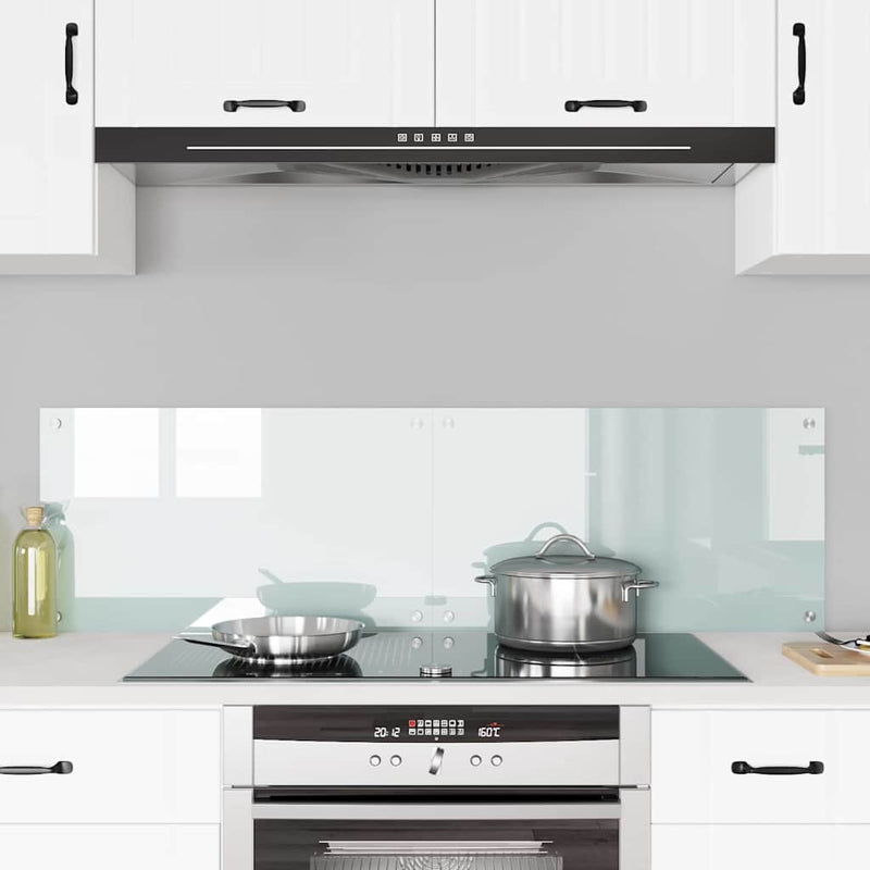 vidaXL Konyhai splashback 2 pcs Fehér 70 x 40 x 0.8 cm edzett üveg