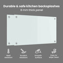 vidaXL Konyhai hátfal 2 pcs Fehér 70 x 40 cm edzett üveg