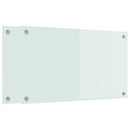 vidaXL Konyhai splashback 2 pcs Fehér 70 x 40 cm edzett üveg