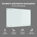 vidaXL Konyhai hátfal 2 pcs Fehér 70 x 50 cm edzett üveg