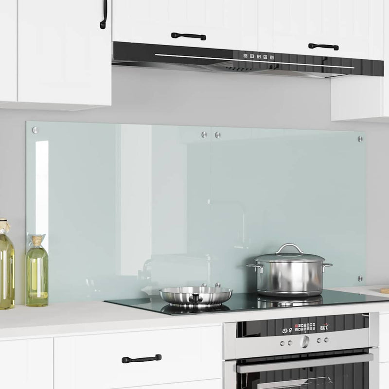 vidaXL Konyhai splashback Fehér 70 x 60 x 0.8 cm edzett üveg