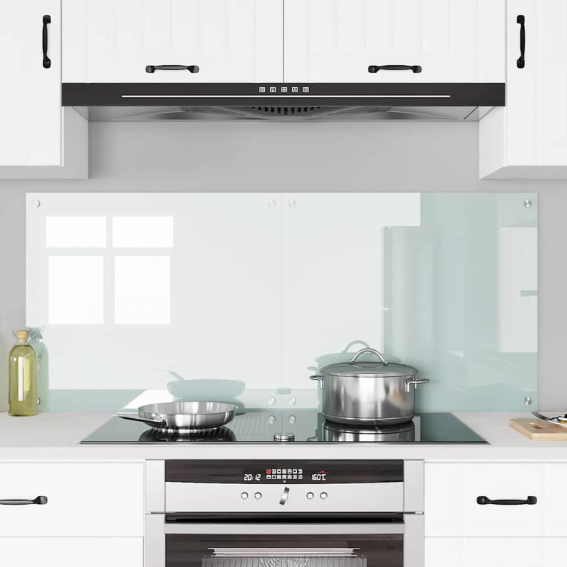 vidaXL Konyhai splashback Fehér 70 x 60 x 0.8 cm edzett üveg