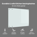 vidaXL Konyhai hátfal 2 pcs Fehér 70 x 60 cm edzett üveg