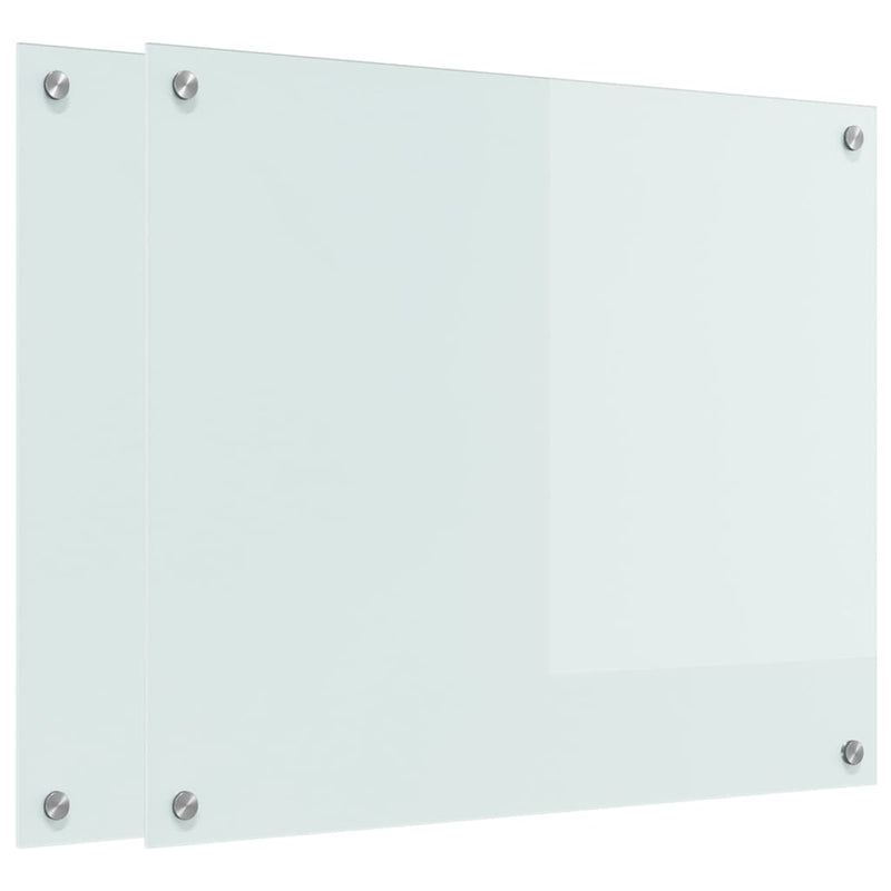 vidaXL Konyhai splashback Fehér 70 x 60 x 0.8 cm edzett üveg