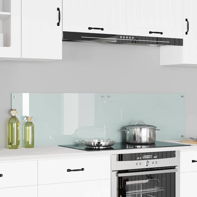 vidaXL Konyhai splashback Fehér 80 x 40 x 0.8 cm edzett üveg
