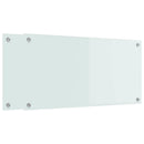 vidaXL Konyhai splashback 2 pcs Fehér 80 x 40 cm edzett üveg