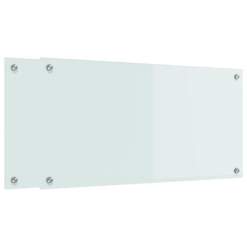 vidaXL Konyhai splashback Fehér 80 x 40 x 0.8 cm edzett üveg