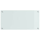 vidaXL Konyhai splashback 2 pcs Fehér 80 x 40 cm edzett üveg