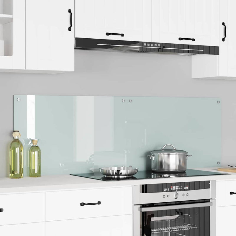 vidaXL Konyhai splashback Fehér 80 x 50 x 0.8 cm edzett üveg