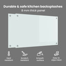 vidaXL Konyhai hátfal 2 pcs Fehér 80 x 50 cm edzett üveg