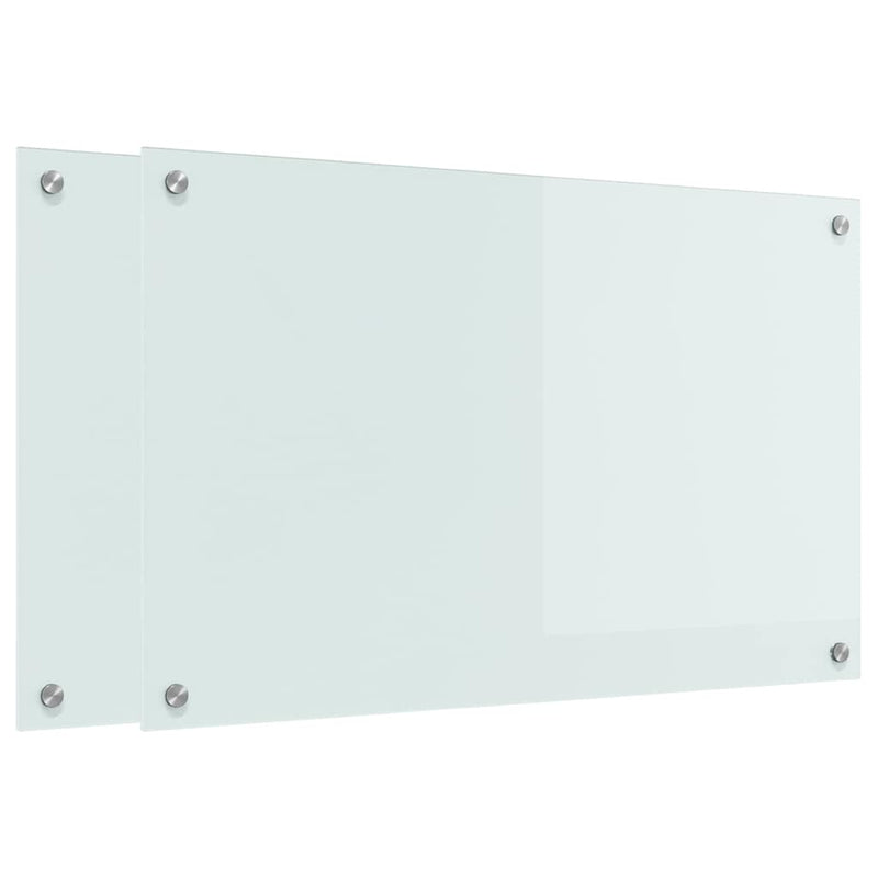 vidaXL Konyhai splashback Fehér 80 x 50 x 0.8 cm edzett üveg