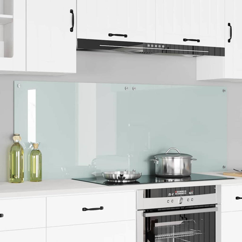 vidaXL Konyhai splashback Fehér 80 x 60 x 0.8 cm edzett üveg