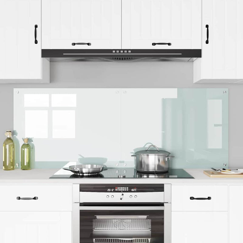 vidaXL Konyhai splashback Fehér 80 x 60 x 0.8 cm edzett üveg