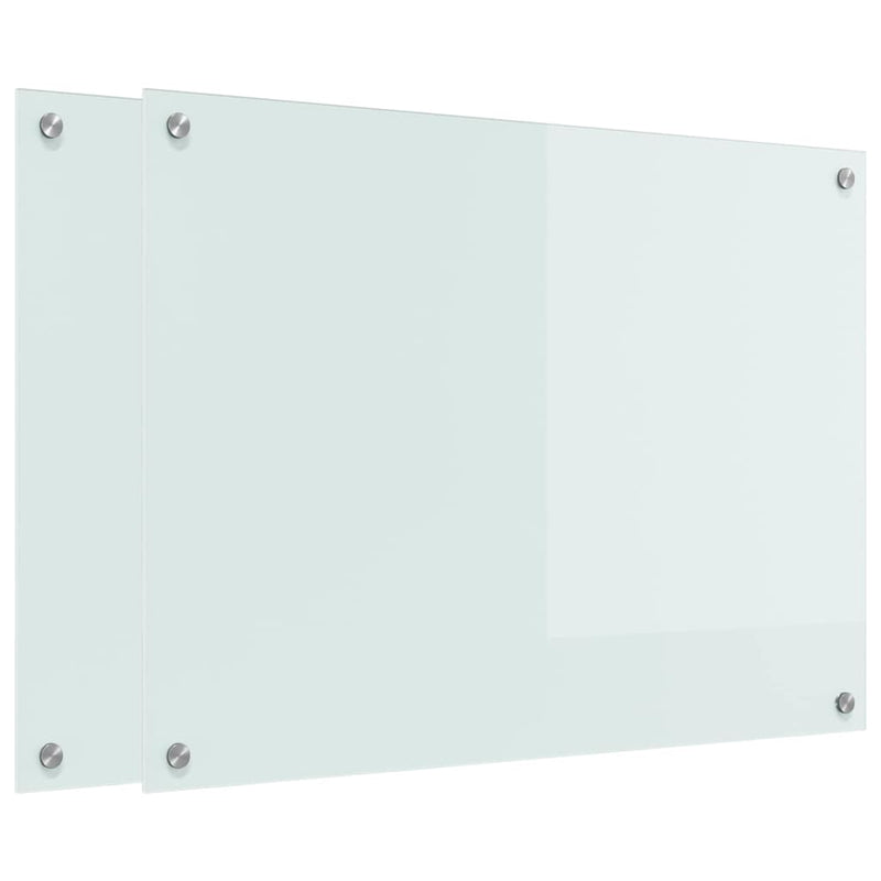 vidaXL Konyhai splashback Fehér 80 x 60 x 0.8 cm edzett üveg