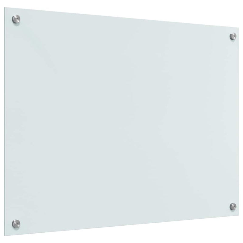 vidaXL Konyhai splashback Fehér 80 x 60 x 0.8 cm edzett üveg