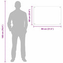 vidaXL Konyhai splashback 2 pcs Fehér 80 x 60 cm edzett üveg