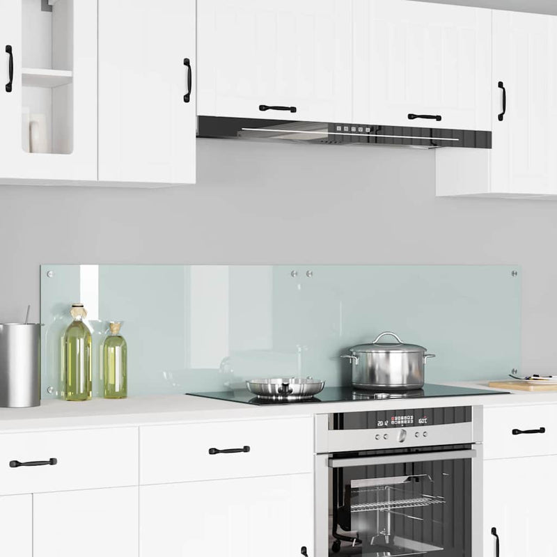 vidaXL Konyhai splashback Fehér 90 x 40 x 0.8 cm edzett üveg