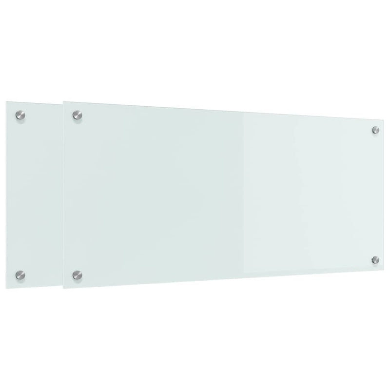 vidaXL Konyhai splashback Fehér 90 x 40 x 0.8 cm edzett üveg