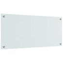 vidaXL Konyhai splashback 2 pcs Fehér 90 x 40 cm edzett üveg