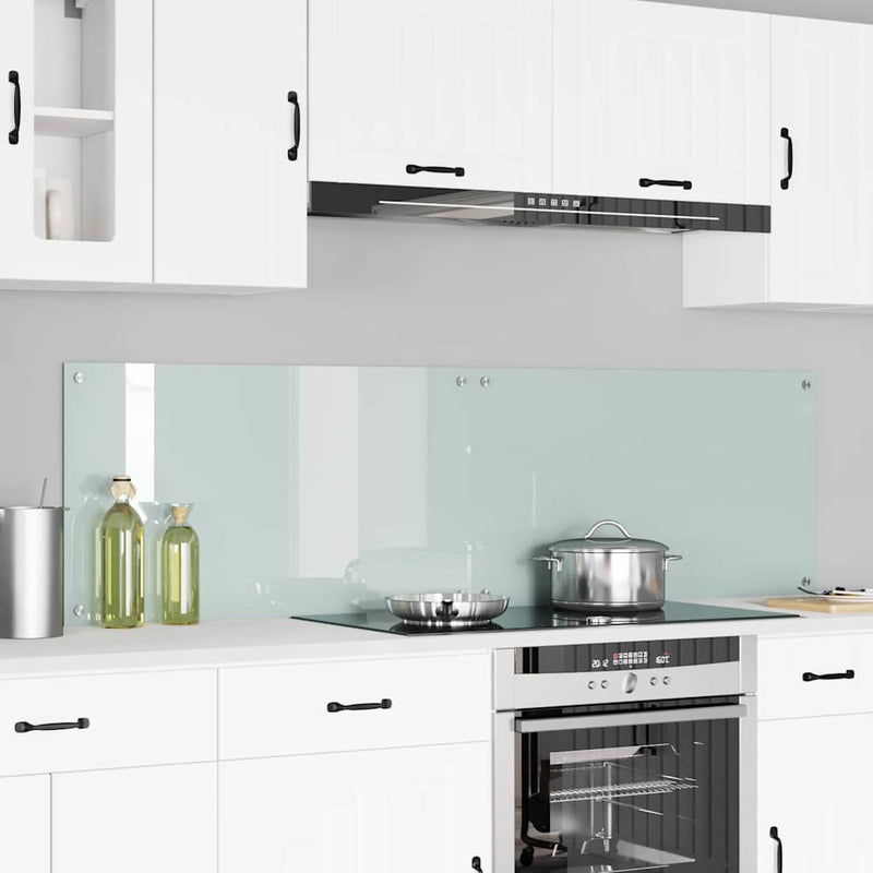 vidaXL Konyhai splashback Fehér 90 x 50 x 0.8 cm edzett üveg