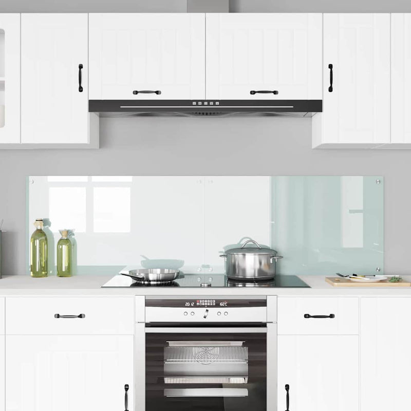 vidaXL Konyhai splashback Fehér 90 x 50 x 0.8 cm edzett üveg