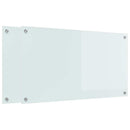 vidaXL Konyhai splashback 2 pcs Fehér 90 x 50 cm edzett üveg