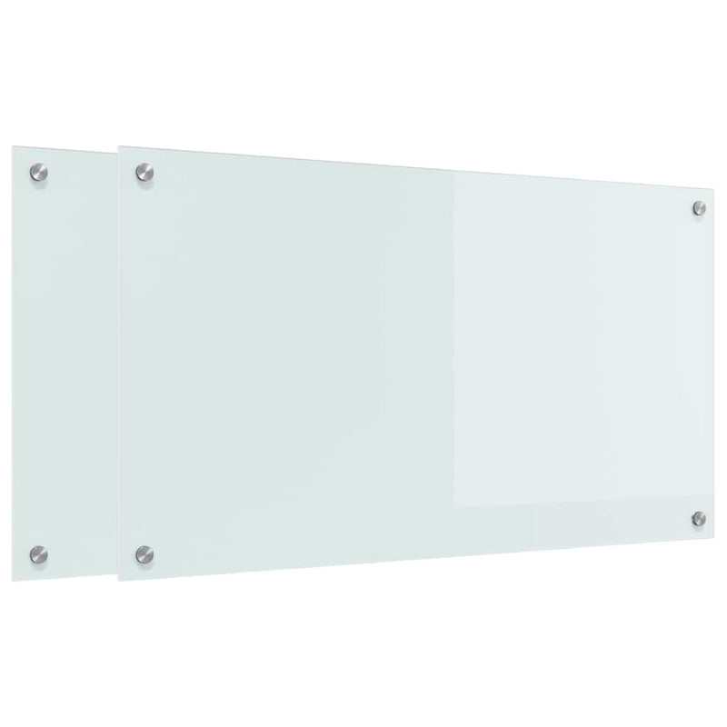 vidaXL Konyhai splashback Fehér 90 x 50 x 0.8 cm edzett üveg