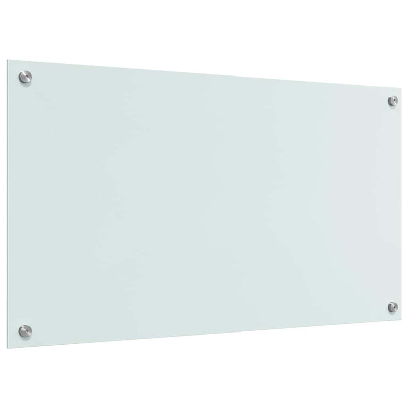 vidaXL Konyhai splashback Fehér 90 x 50 x 0.8 cm edzett üveg