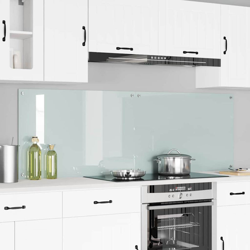 vidaXL Konyhai splashback Fehér 90 x 60 x 0.8 cm edzett üveg