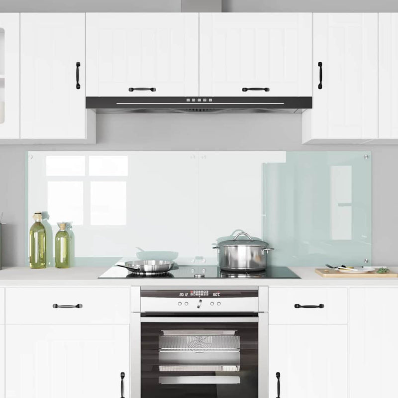 vidaXL Konyhai splashback Fehér 90 x 60 x 0.8 cm edzett üveg